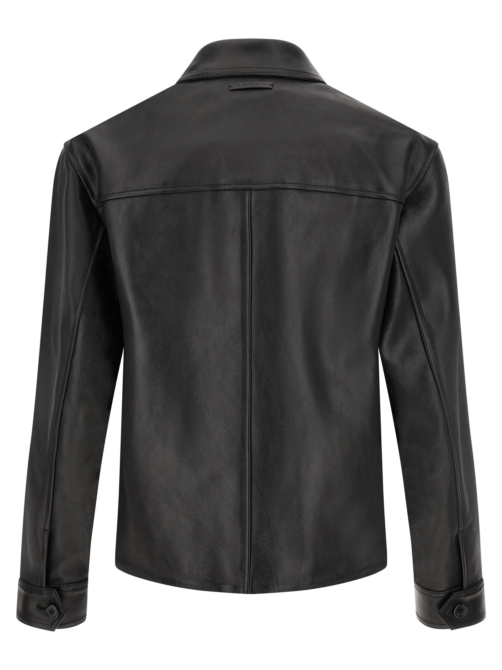 Marni Multicolor Calfskin Lederjacke