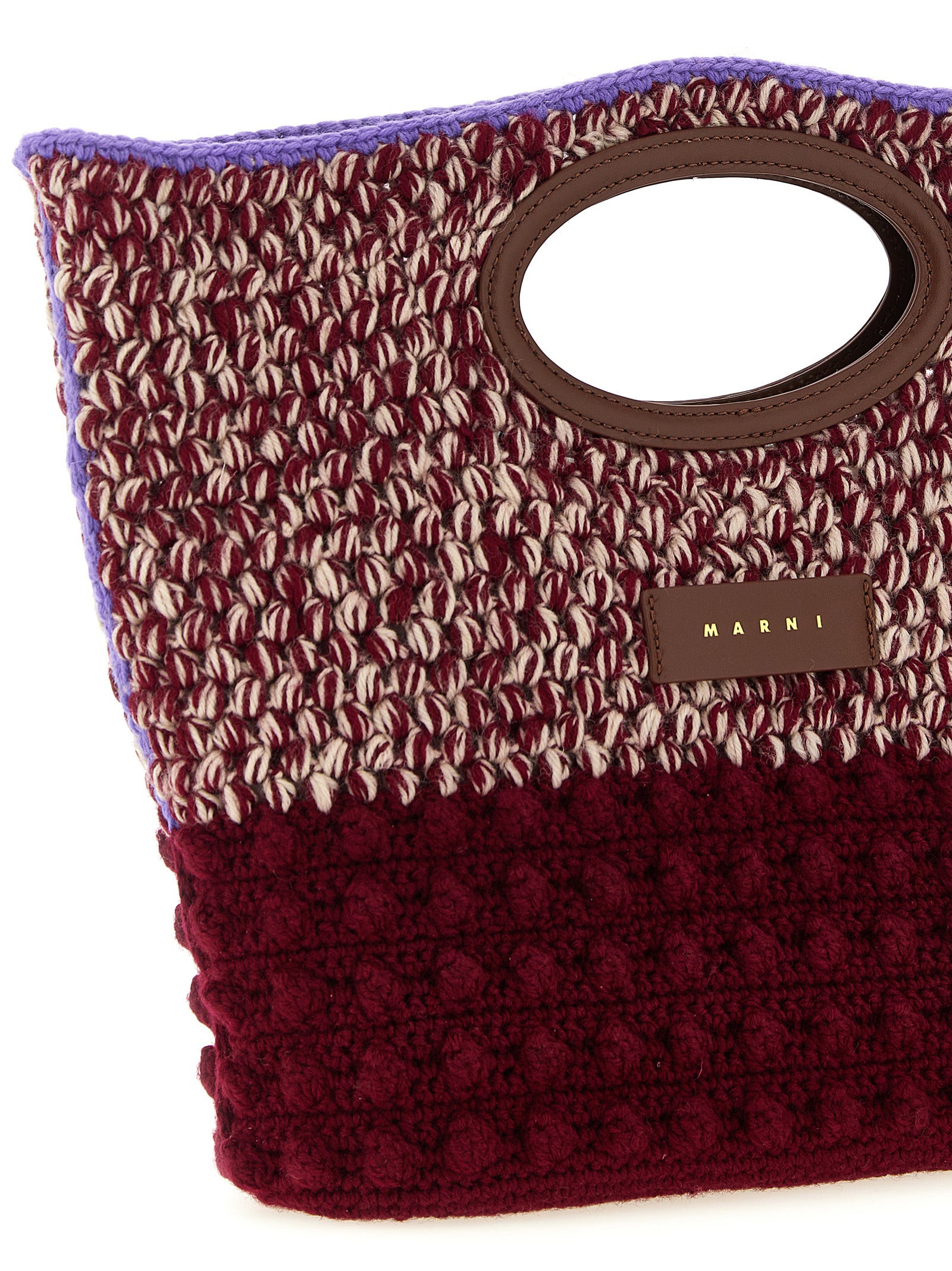 Marni Bordeaux Wollhandtasche