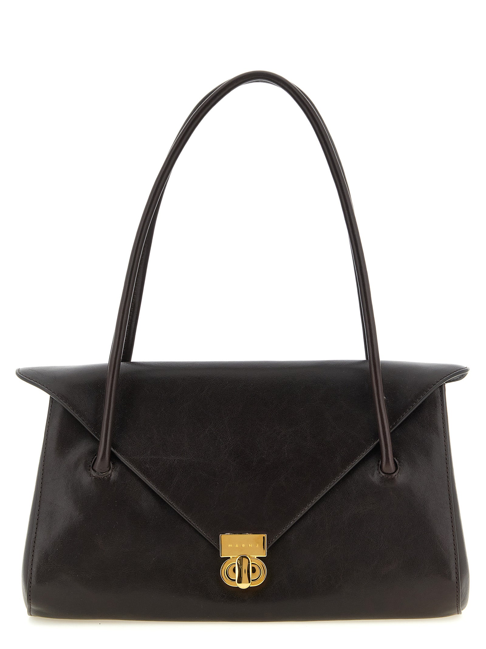 Marni Braunes Kalbsleder Damen Crossbody Tasche