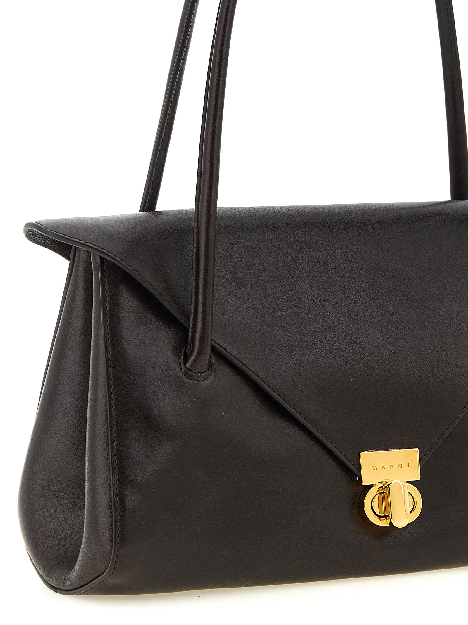 Marni Braunes Kalbsleder Damen Crossbody Tasche