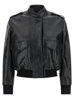 Tom Ford Schwarze Lammlederjacke
