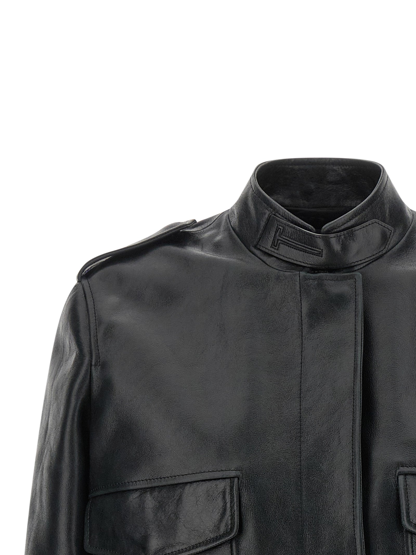 Tom Ford Schwarze Lammlederjacke