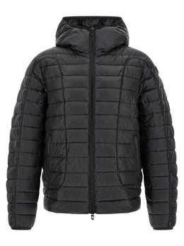 Diesel Schwarze Polyester-Jacke in voller Länge