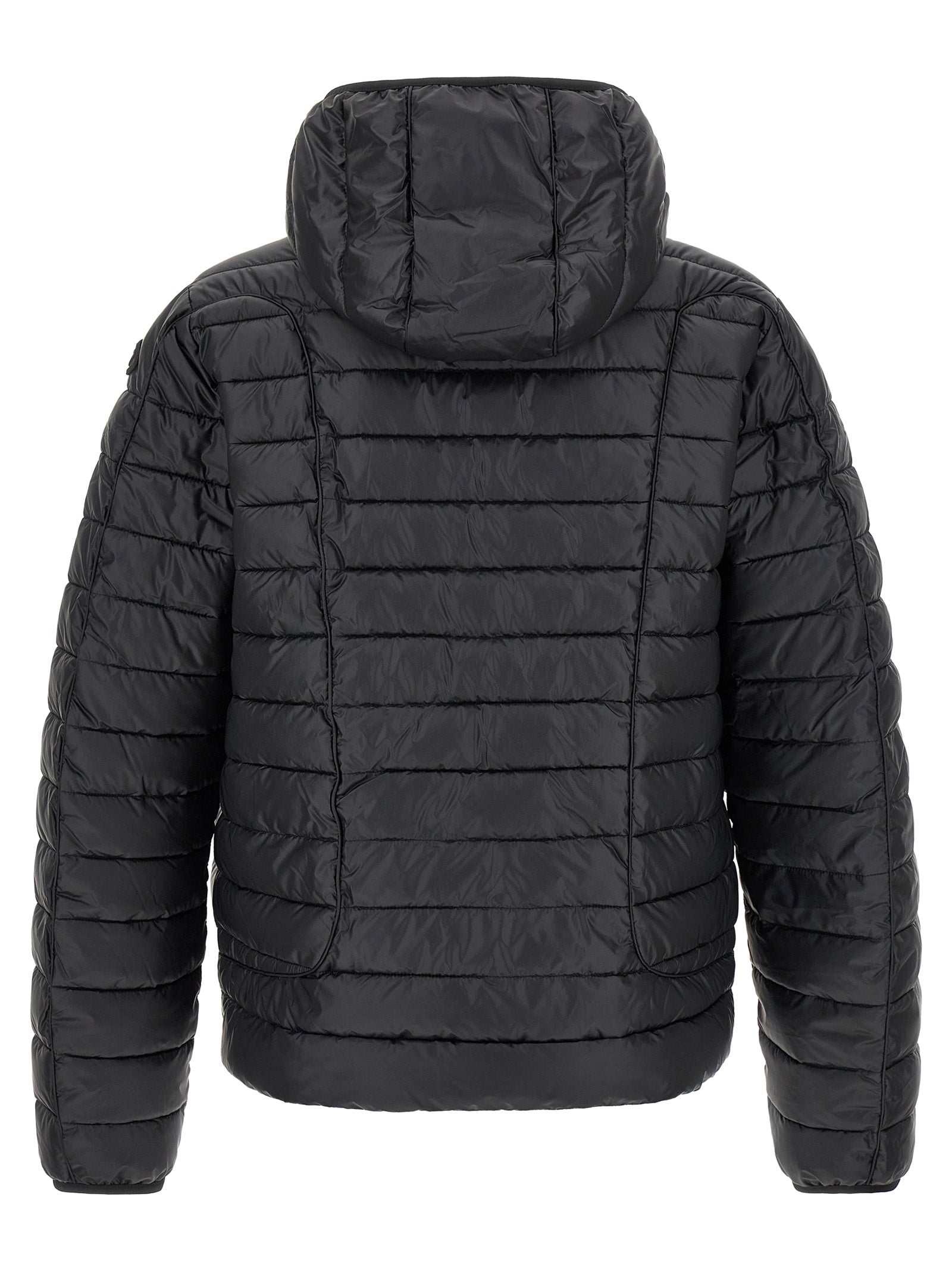 Diesel Schwarze Polyester-Jacke in voller Länge