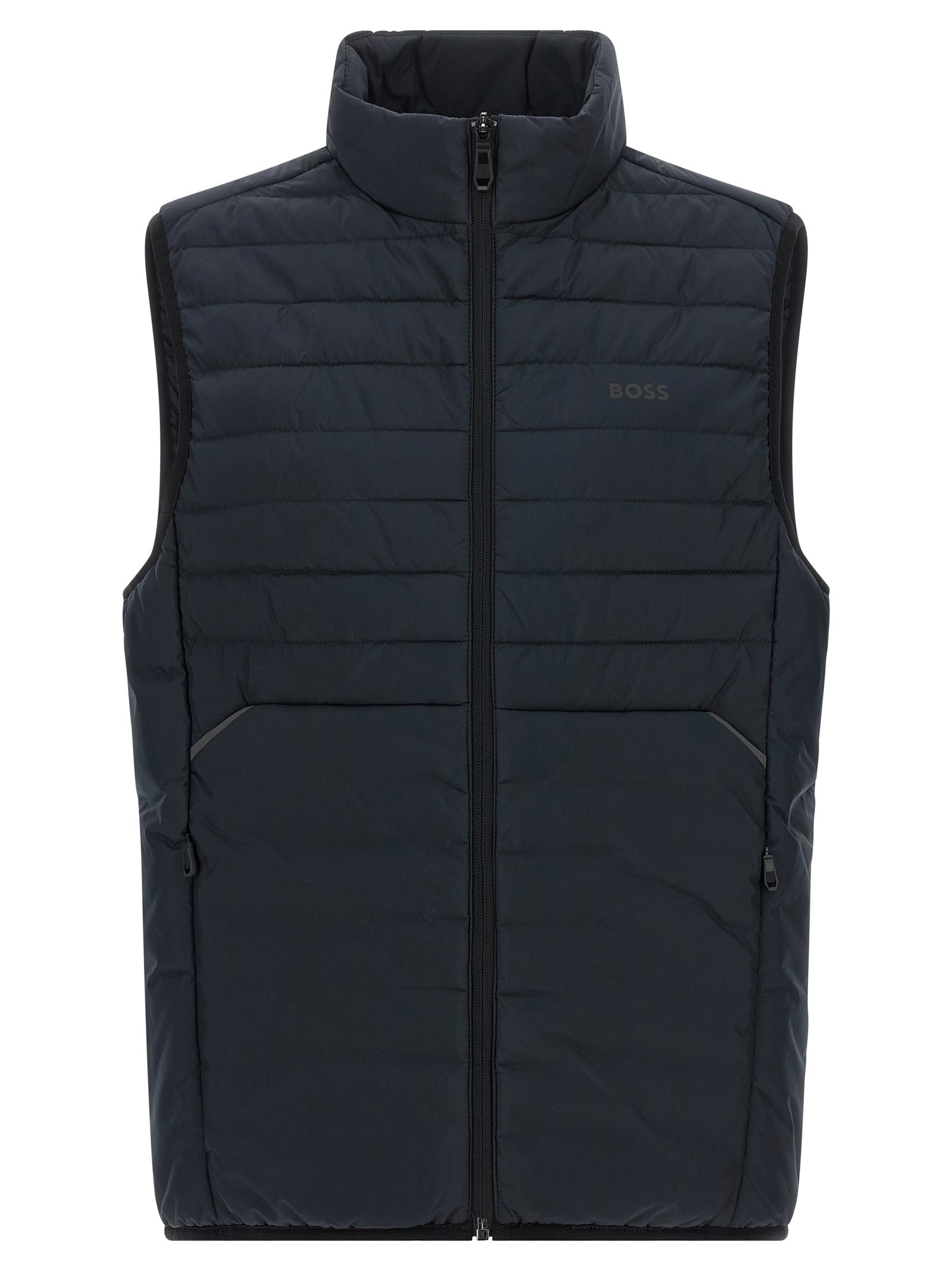 Hugo Boss Ärmellose blaue Jacke aus Polyester
