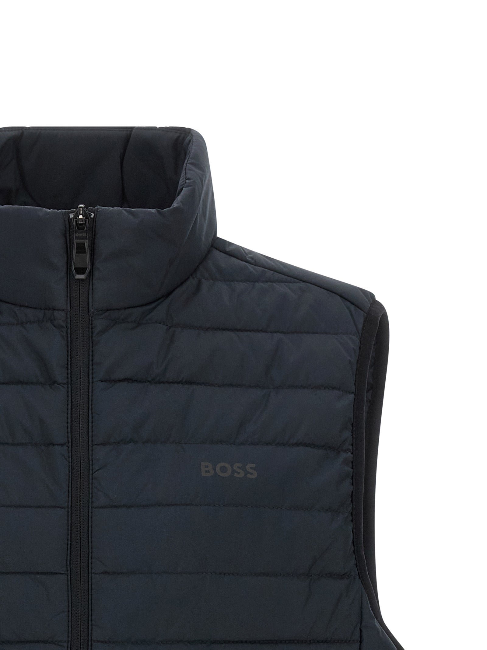 Hugo Boss Ärmellose blaue Jacke aus Polyester