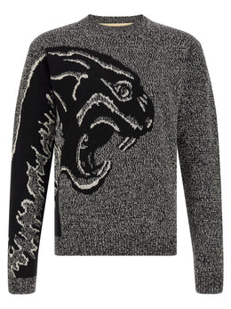 Valentino Garavani Zweifarbige Strickjacke aus reiner Schurwolle