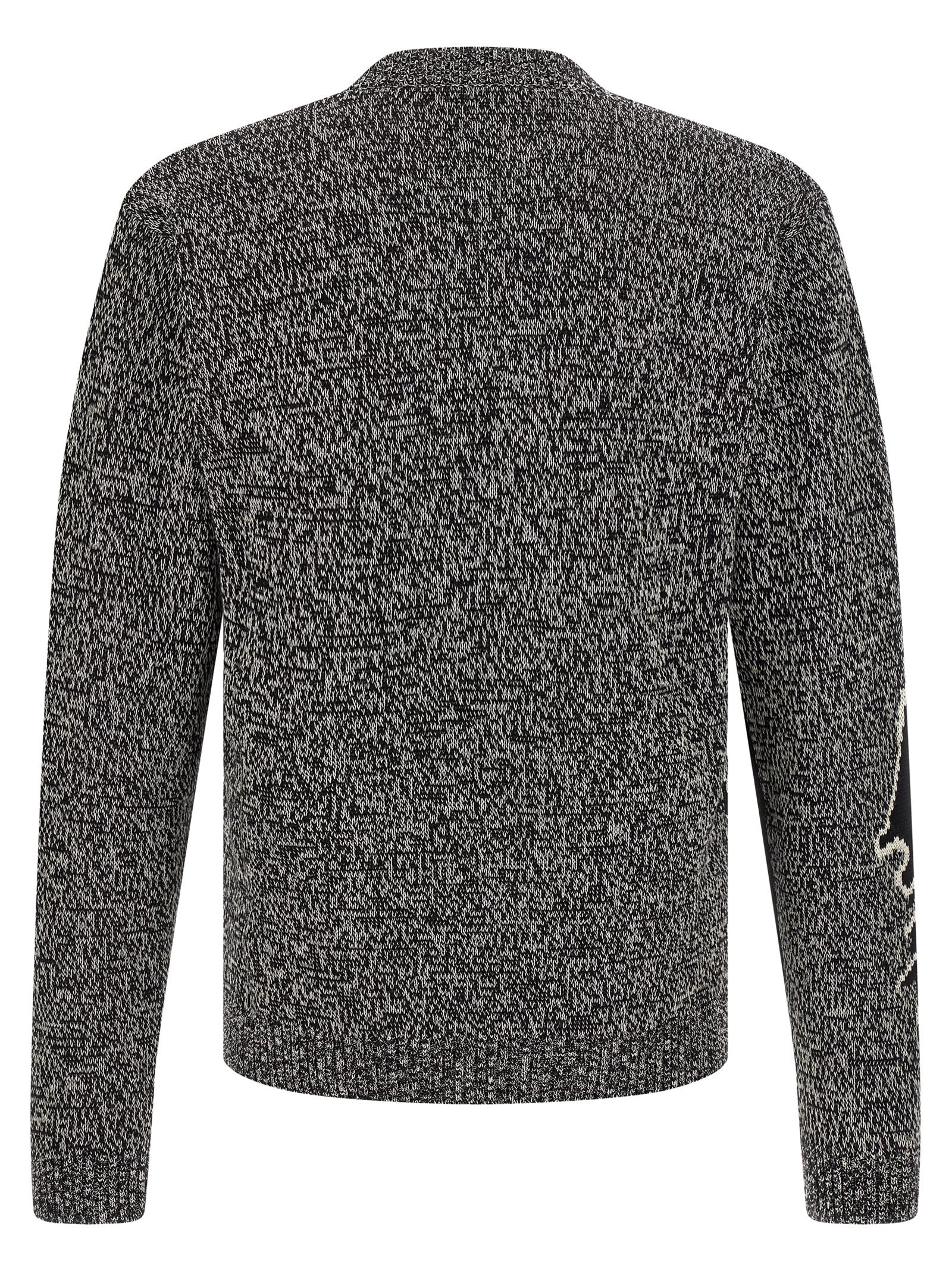 Valentino Garavani Zweifarbige Strickjacke aus reiner Schurwolle