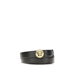 Versace Schwarzer Kalbsleder Bos Taurus Regular Gürtel