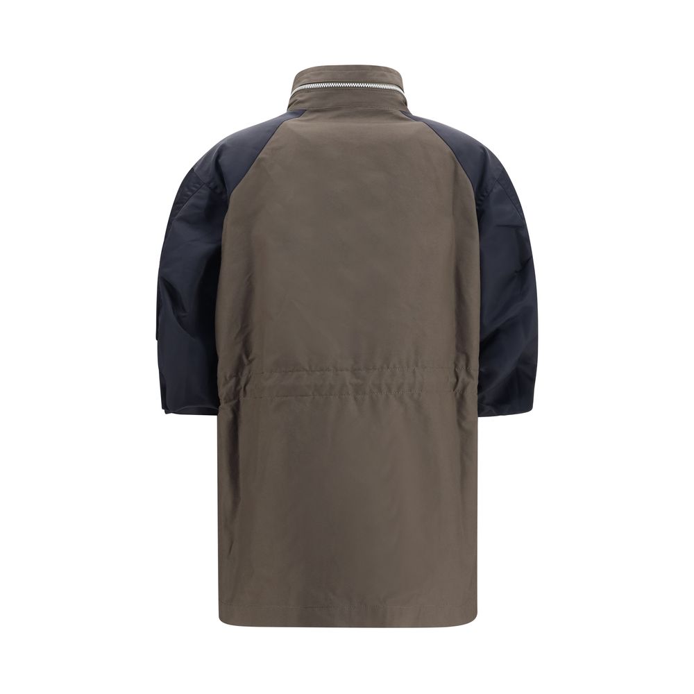 Sacai Zweifarbige Baumwoll-Shell-Jacke