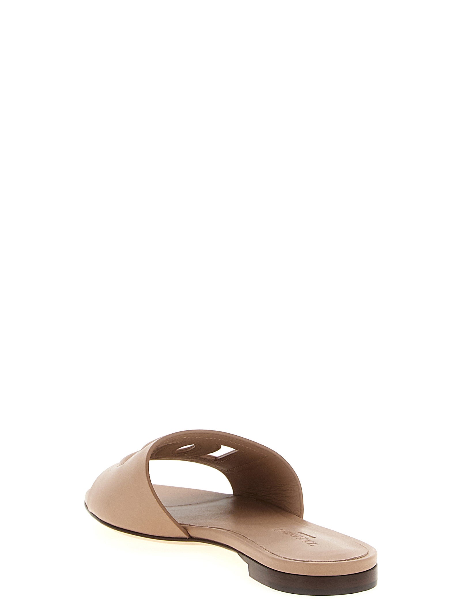 Dolce & Gabbana Beige Kalbsleder-Slipper
