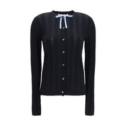 Marni Strickjacke aus schwarzer Wolle Oves Aries