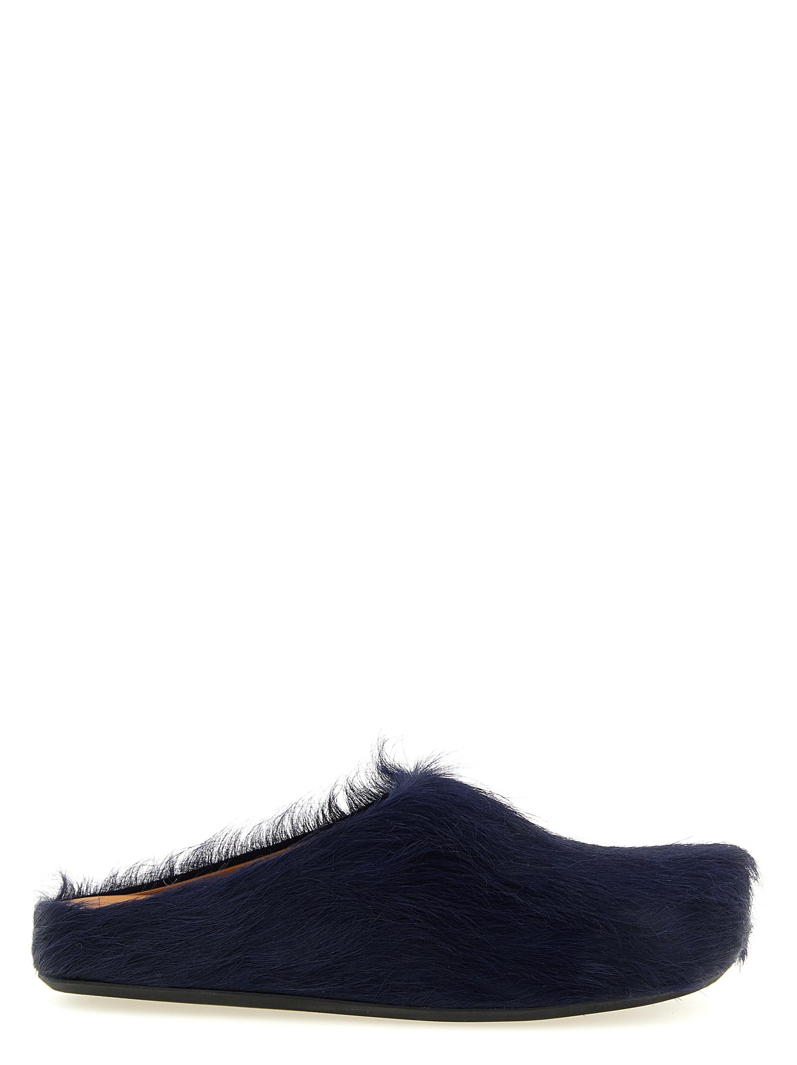 Marni Mules aus blauem Kalbsleder