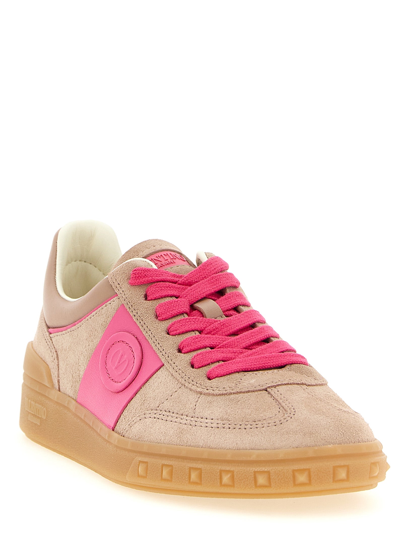 Valentino Garavani Mehrfarbige Kalbsleder-Sneaker mit niedrigem Schaft