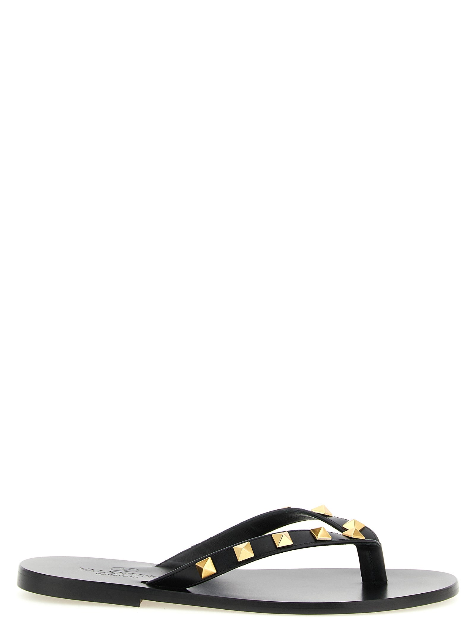 Valentino Garavani Schwarze Kalbsleder-Slipper