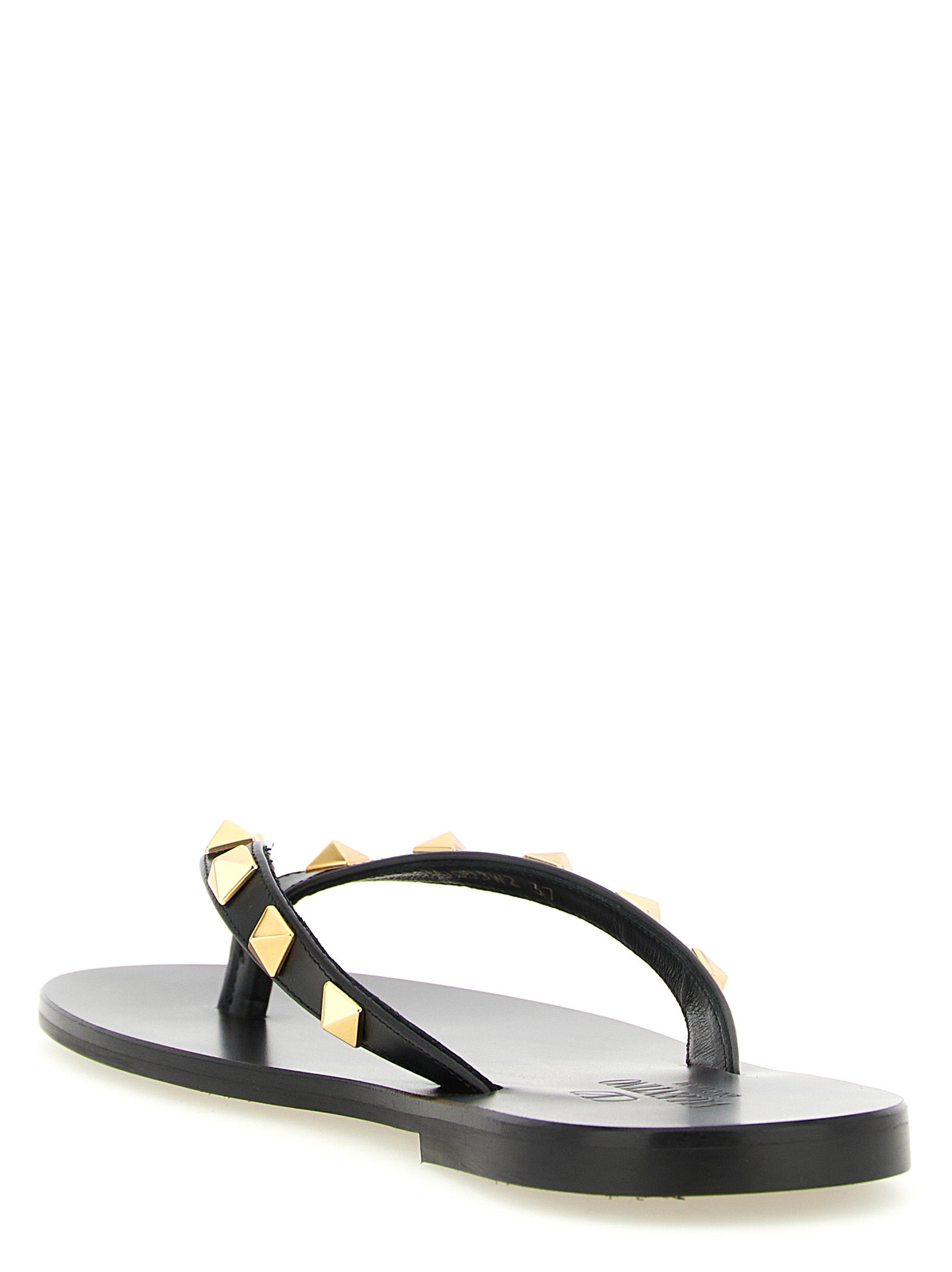 Valentino Garavani Schwarze Kalbsleder-Slipper