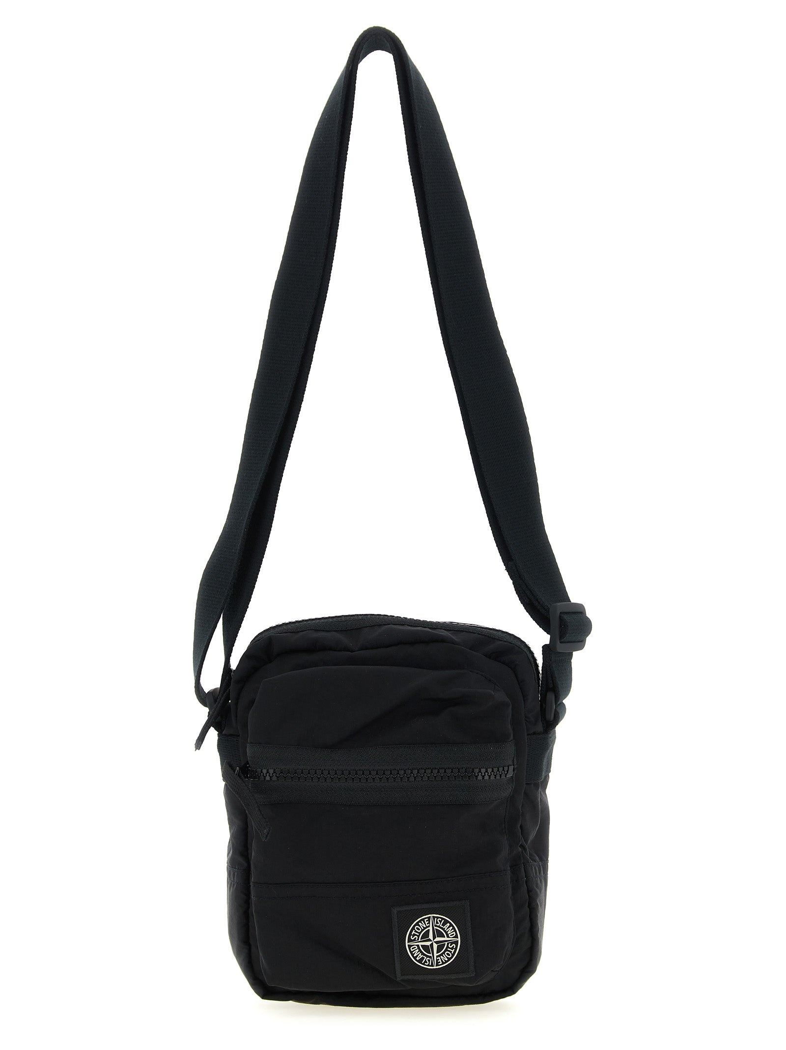 Stone Island Schwarze Crossbody-Tasche aus Polyamid