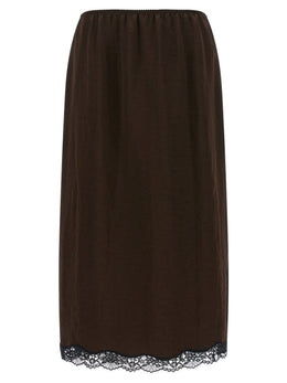 Twinset Brauner Marabou-Midi-Rock