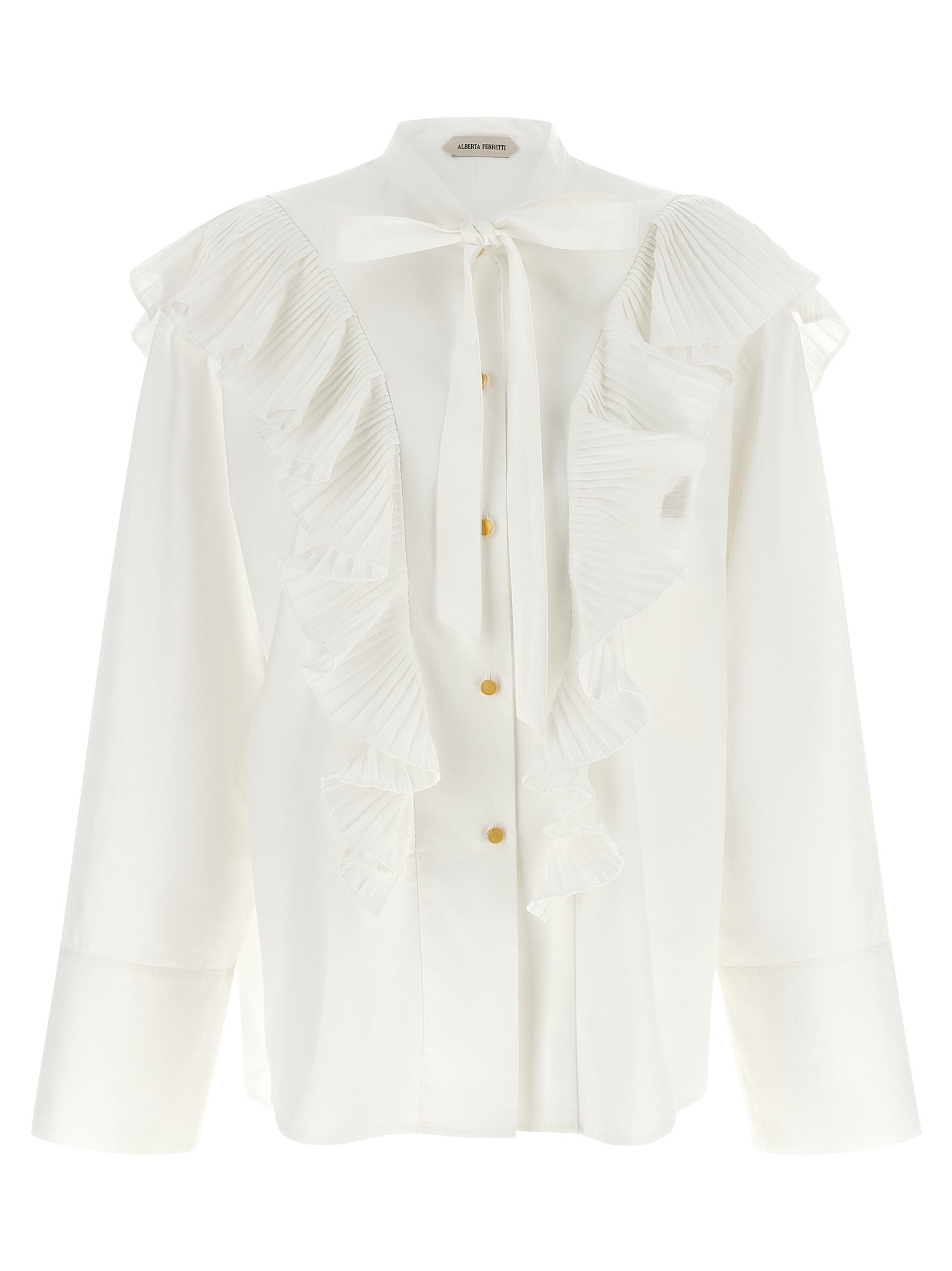 Alberta Ferretti Weiße Baumwollbluse