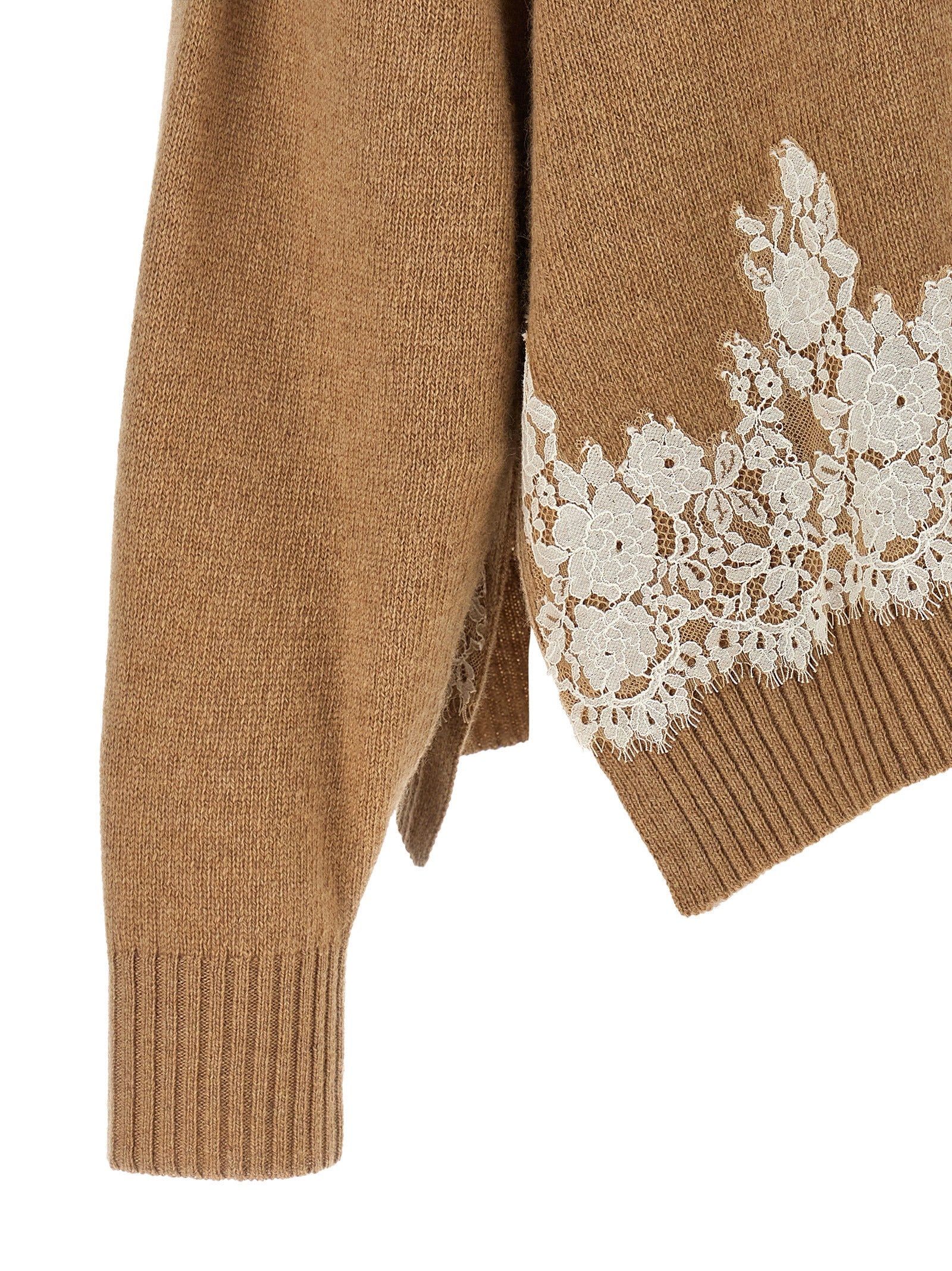 Alberta Ferretti Brauner Kaschmir-Strickjacke