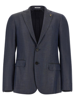 Pal Zileri Blauer Viskose-Blazer