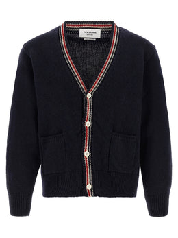 Thom Browne Blauer Wollcardigan
