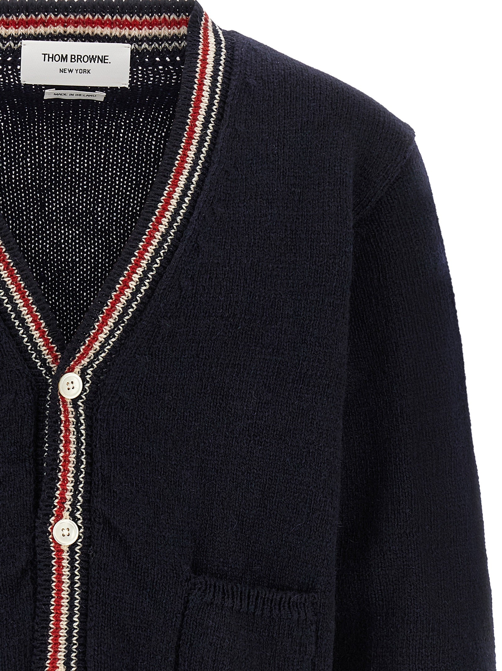 Thom Browne Blauer Wollcardigan