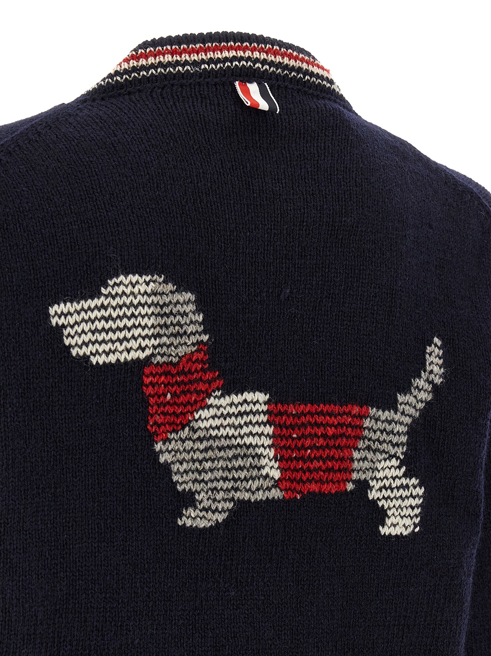 Thom Browne Blauer Wollcardigan