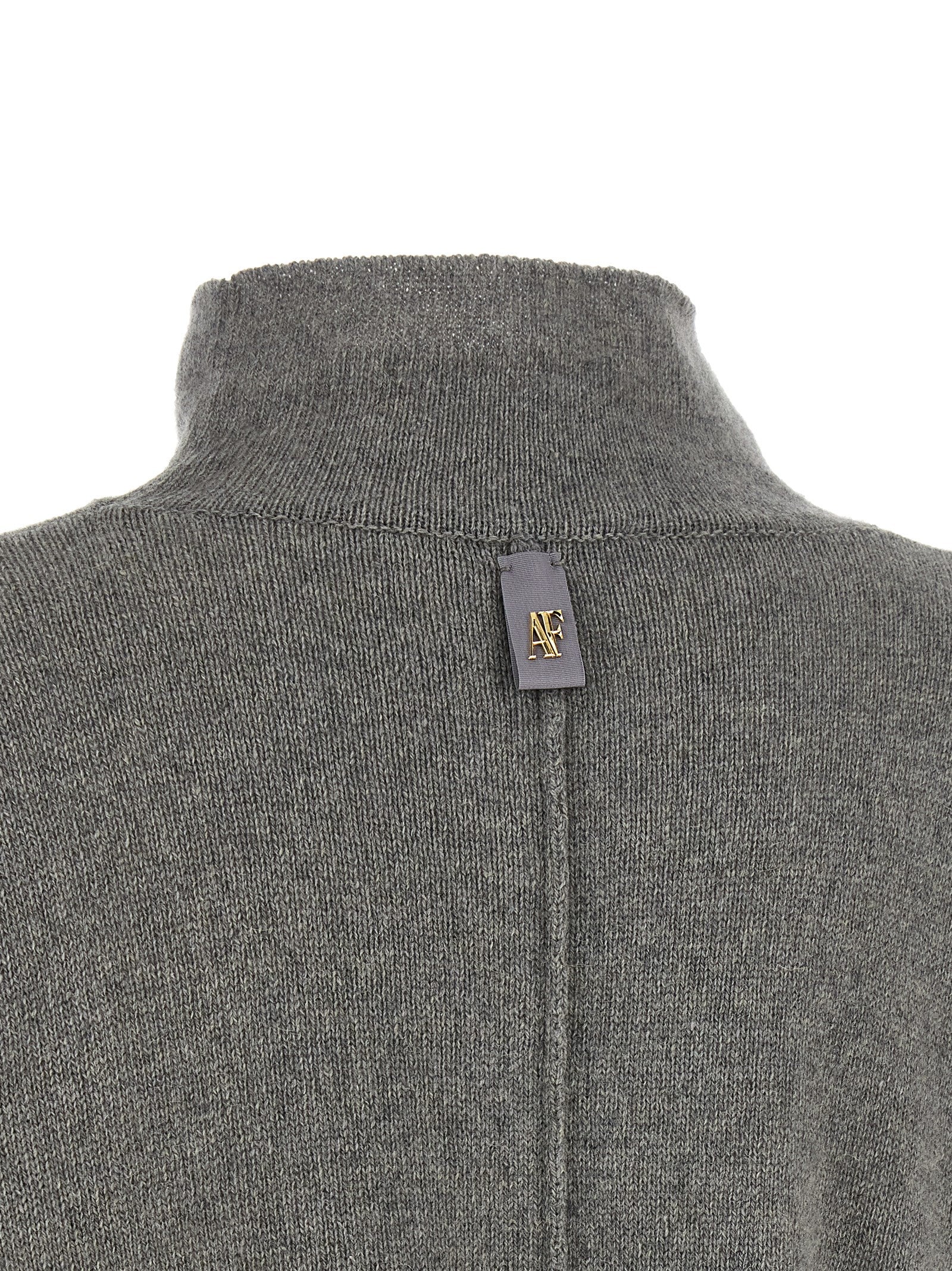 Alberta Ferretti Grauer Kaschmir-Strickjacke
