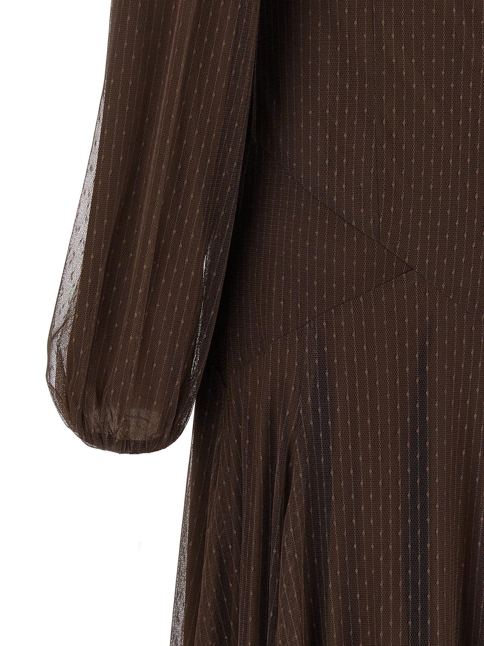 Twinset Braunes Polyester-Maxikleid