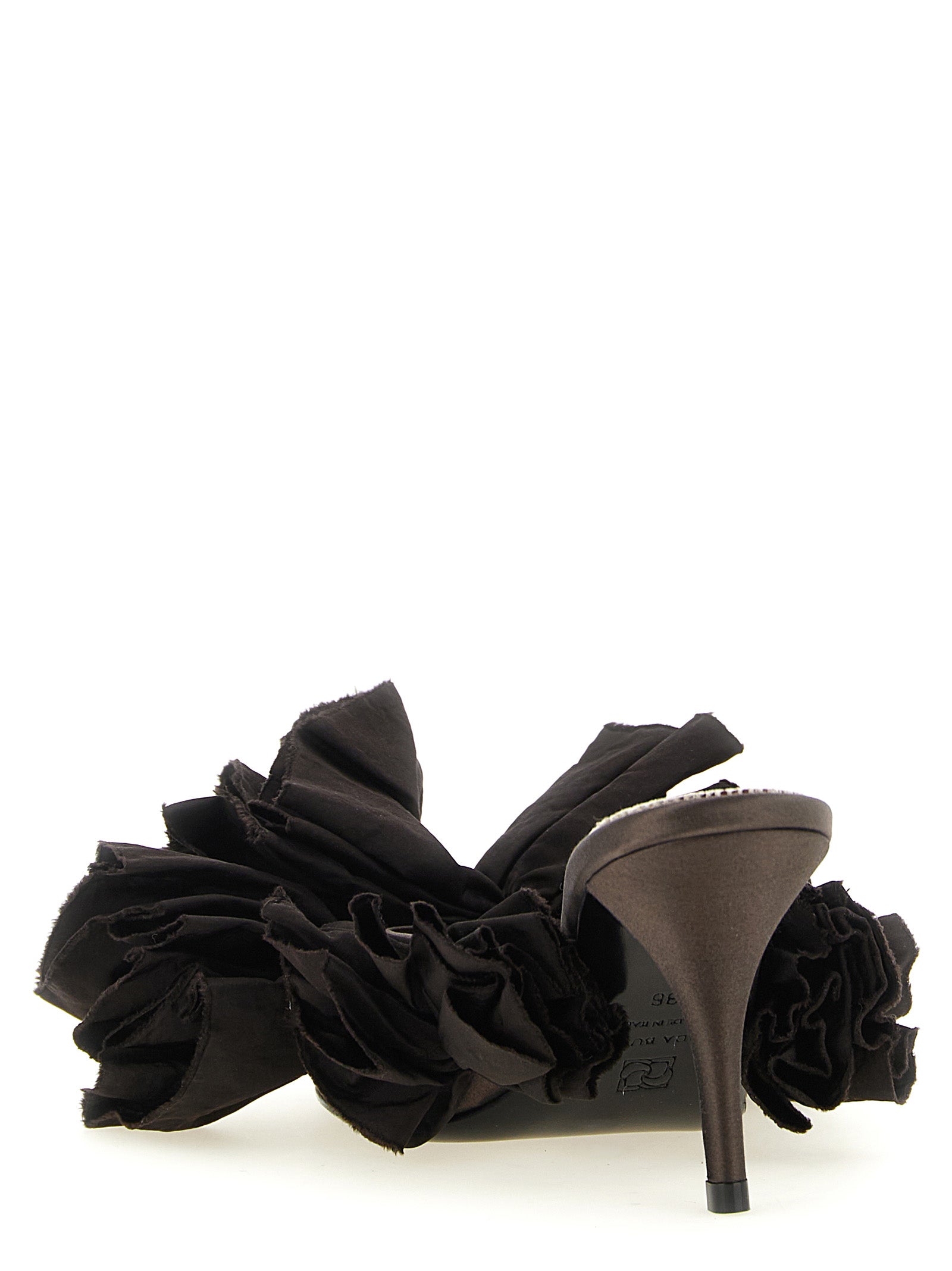 Magda Butrym Braune Viskose-Sandalen mit Stiletto-Absatz