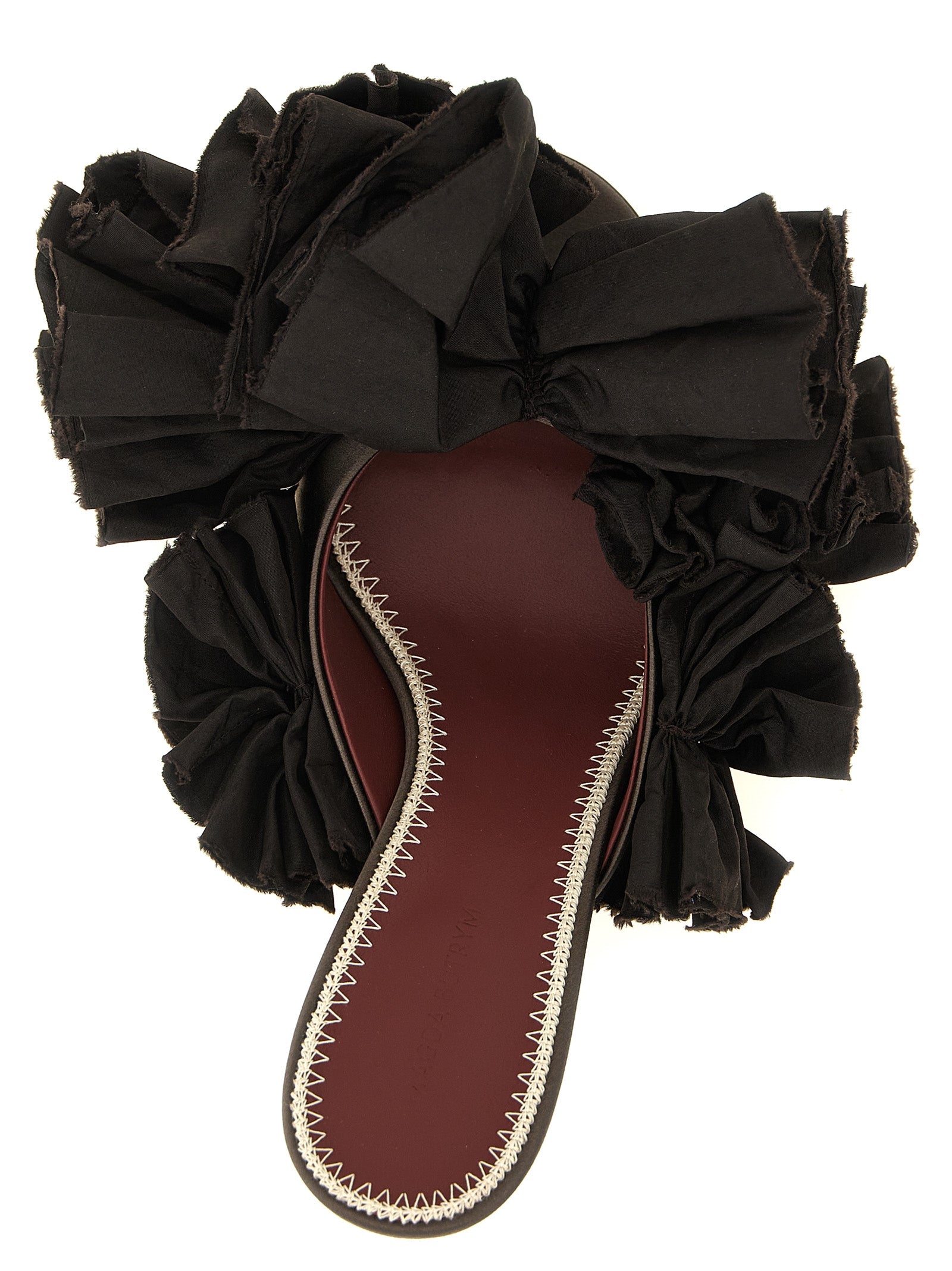Magda Butrym Braune Viskose-Sandalen mit Stiletto-Absatz