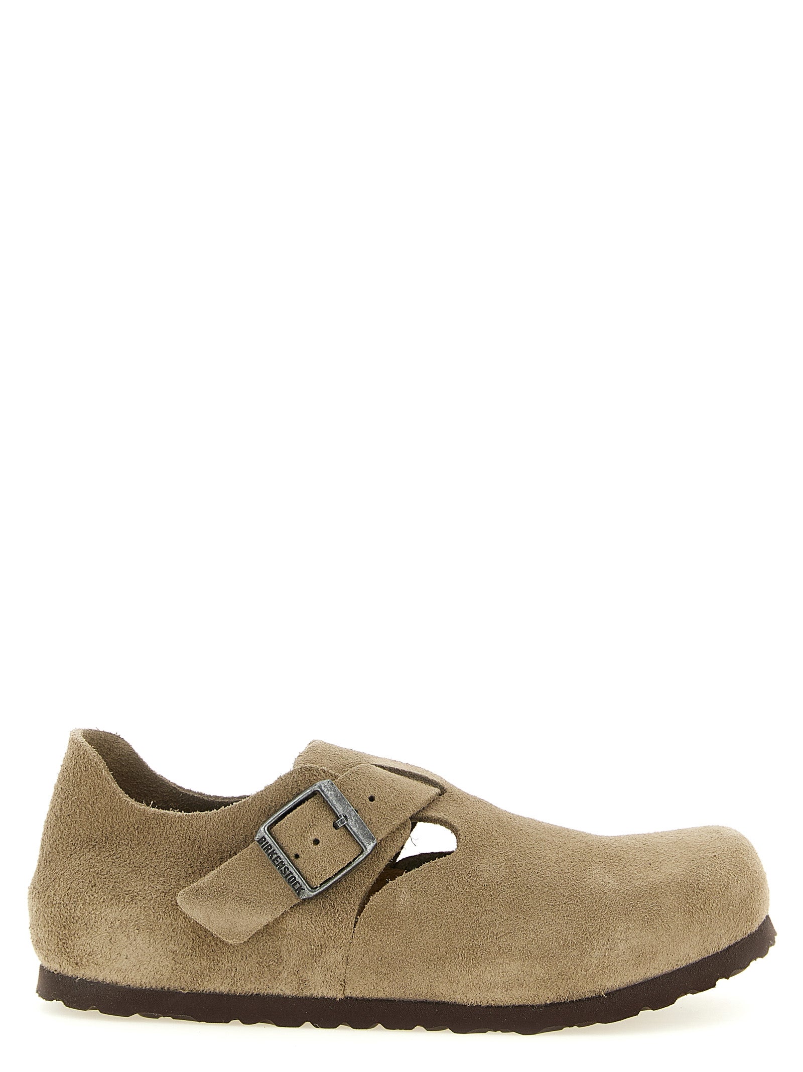 Birkenstock Beige Wildleder-Clogs