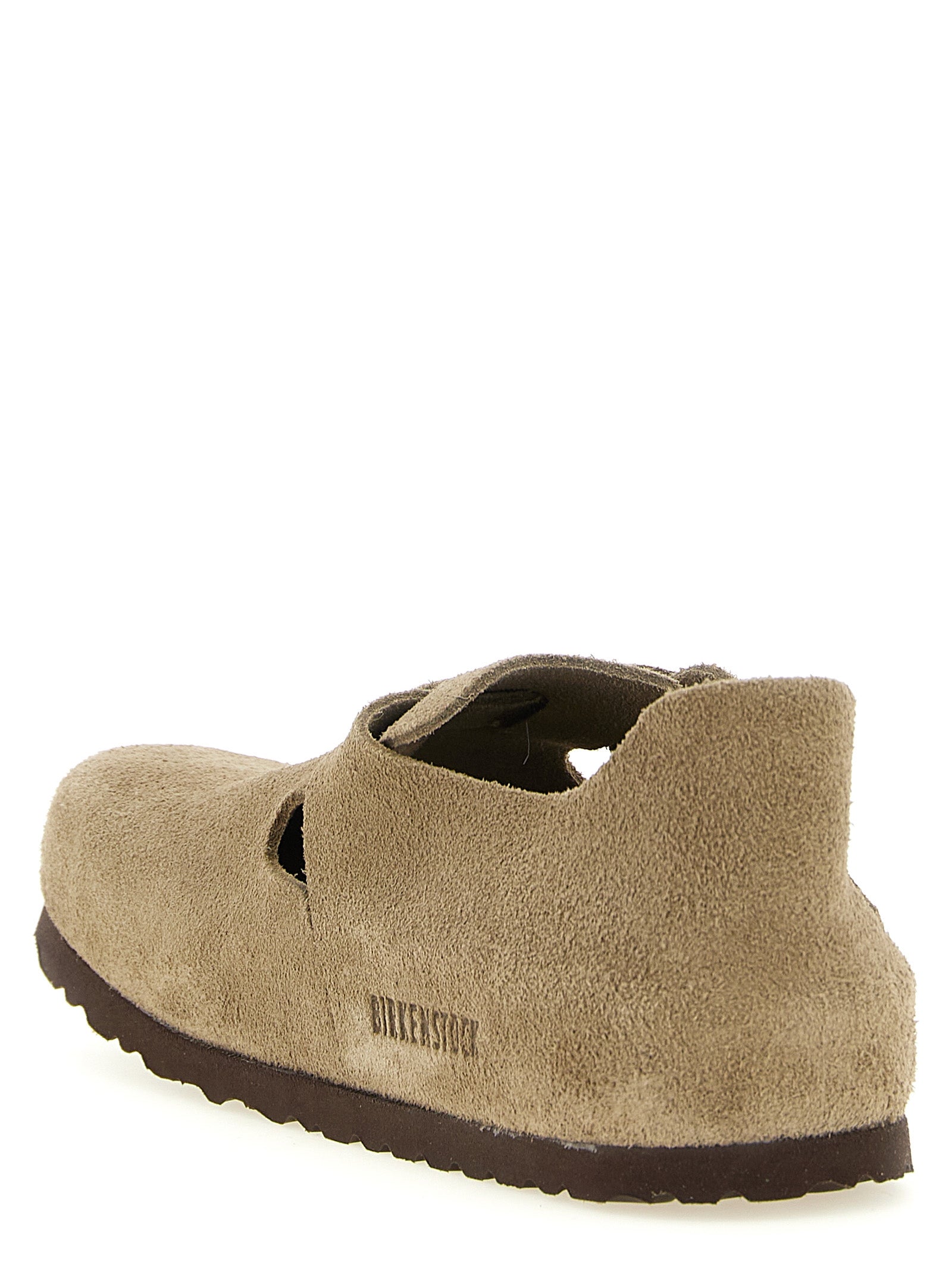 Birkenstock Beige Wildleder-Clogs