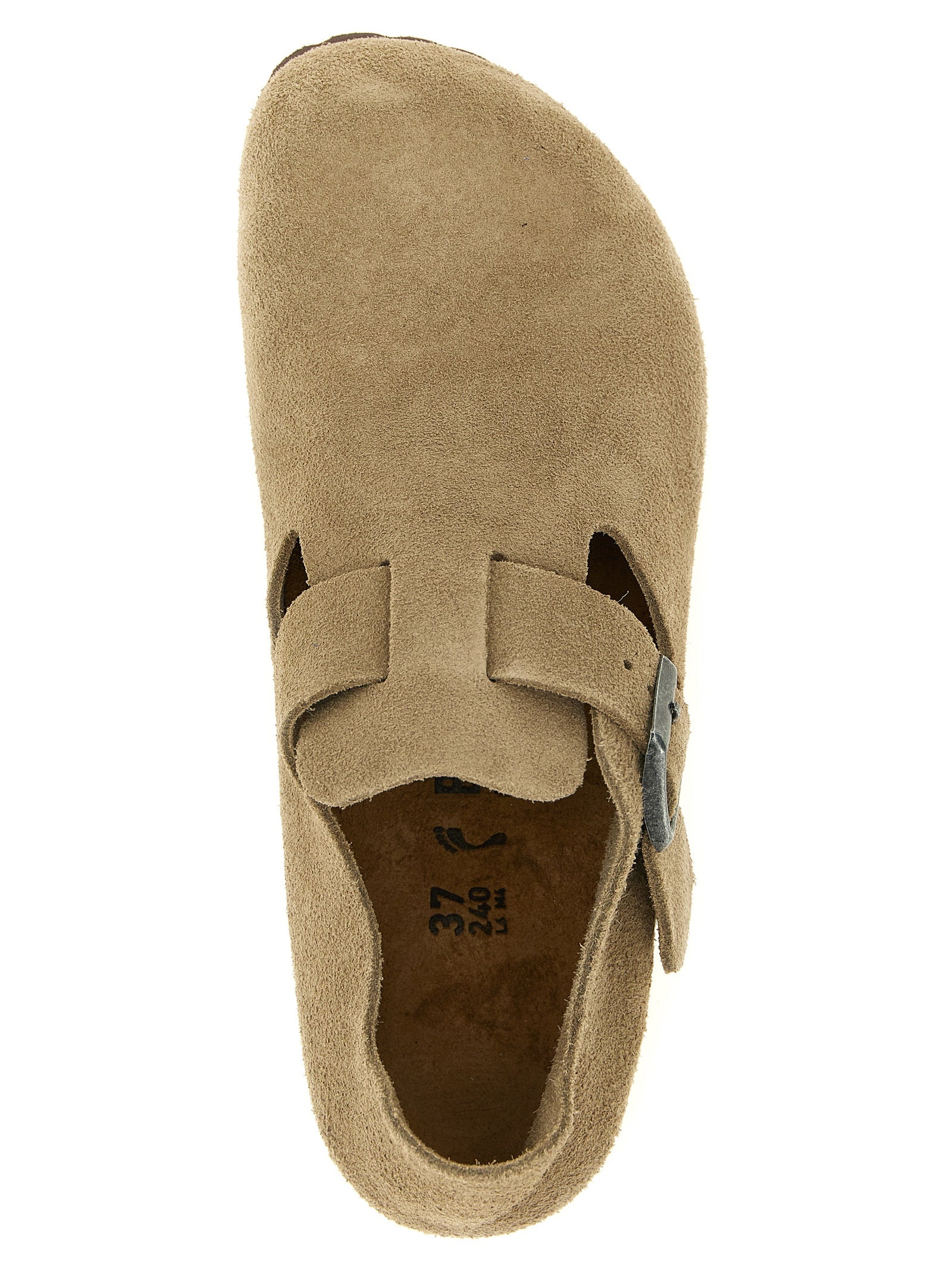 Birkenstock Beige Wildleder-Clogs
