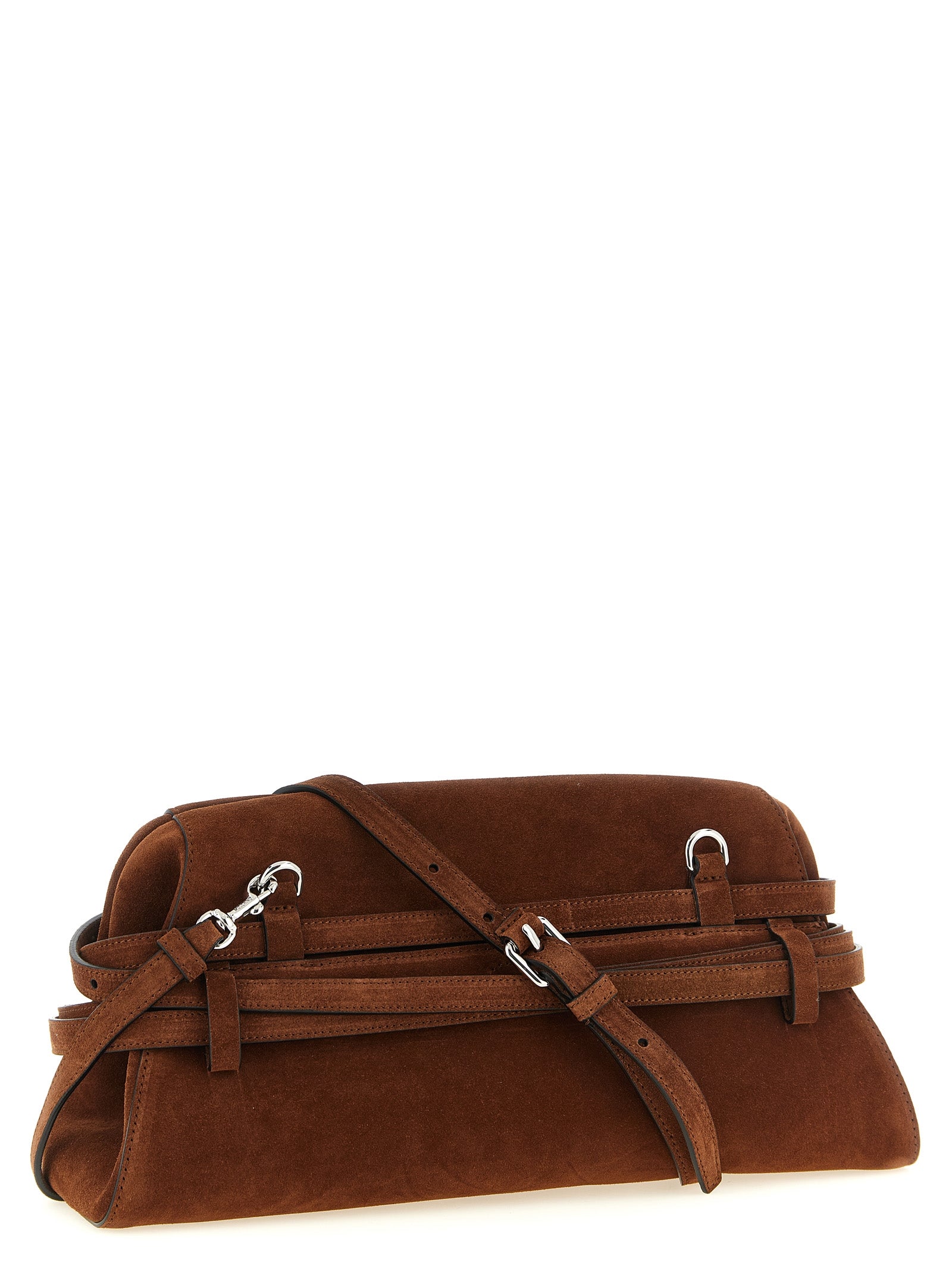 Moschino Braune Kalbsleder-Clutch