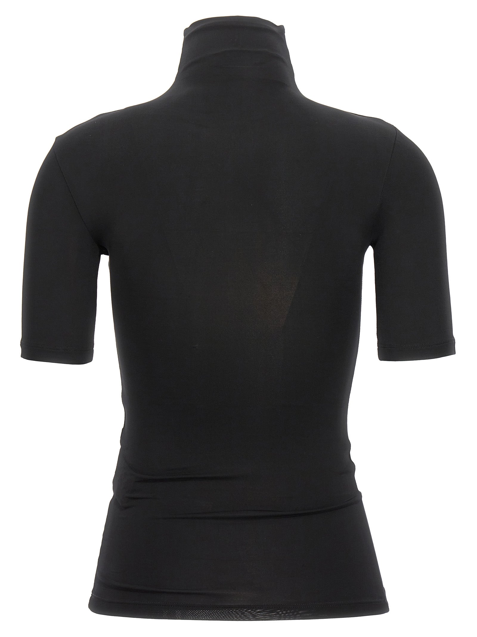 Off-White Schwarzes T-Shirt aus Acetat