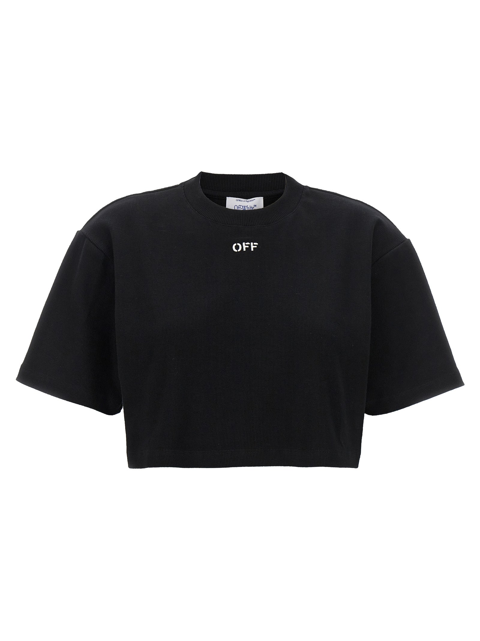 Off-White Schwarzes Baumwoll-T-Shirt