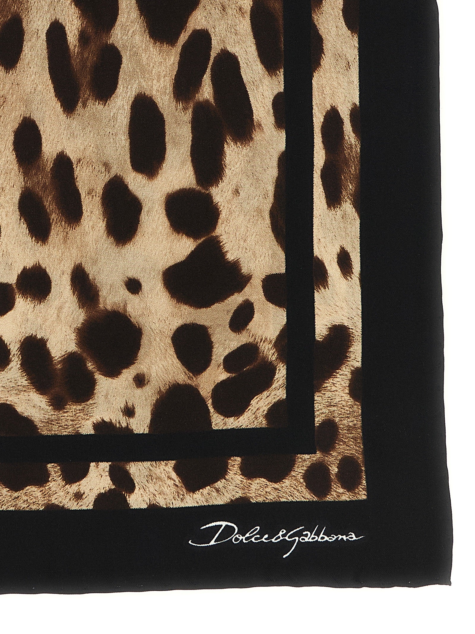 Dolce & Gabbana Brauner Seidenschal