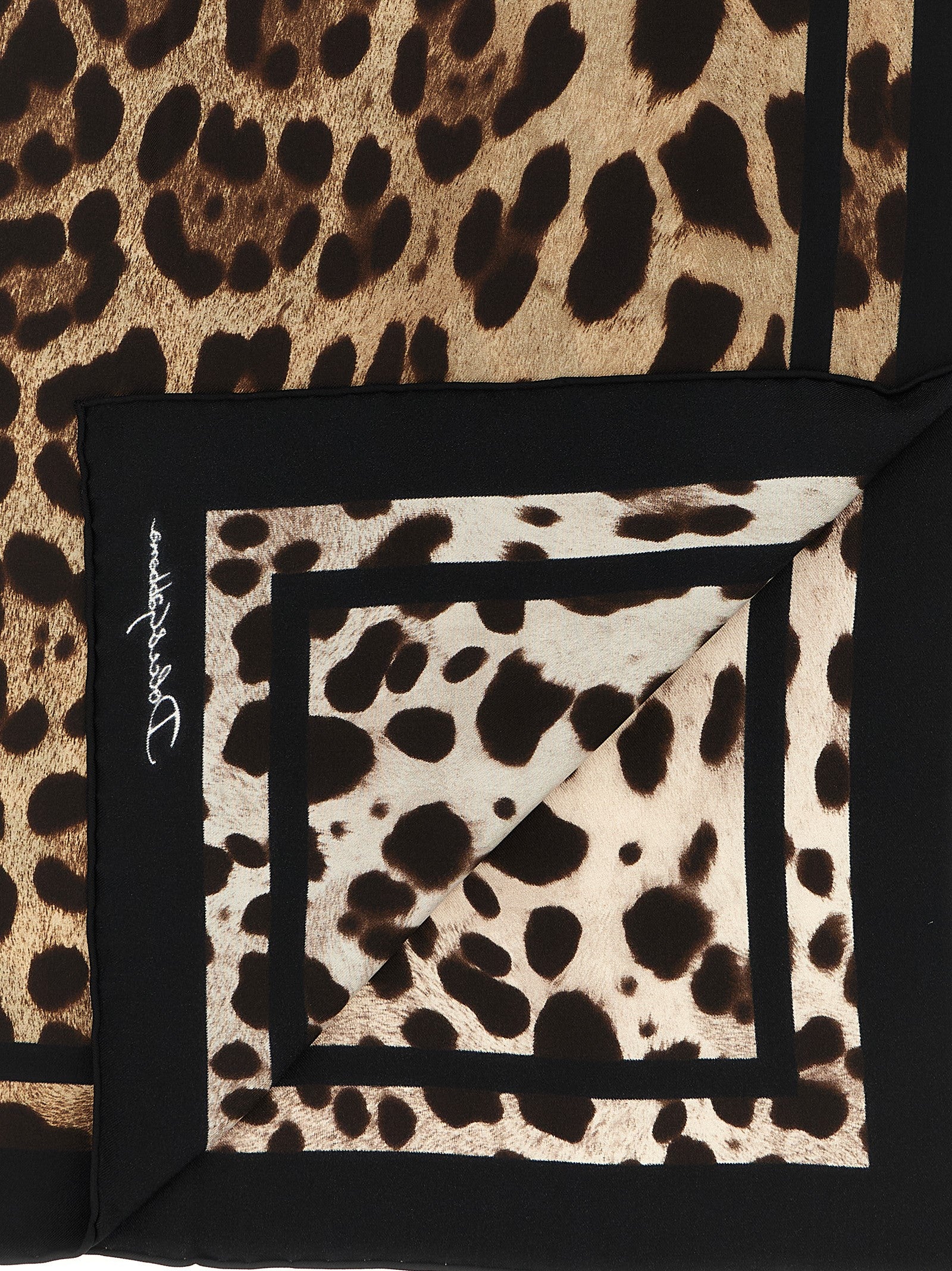 Dolce & Gabbana Brauner Seidenschal