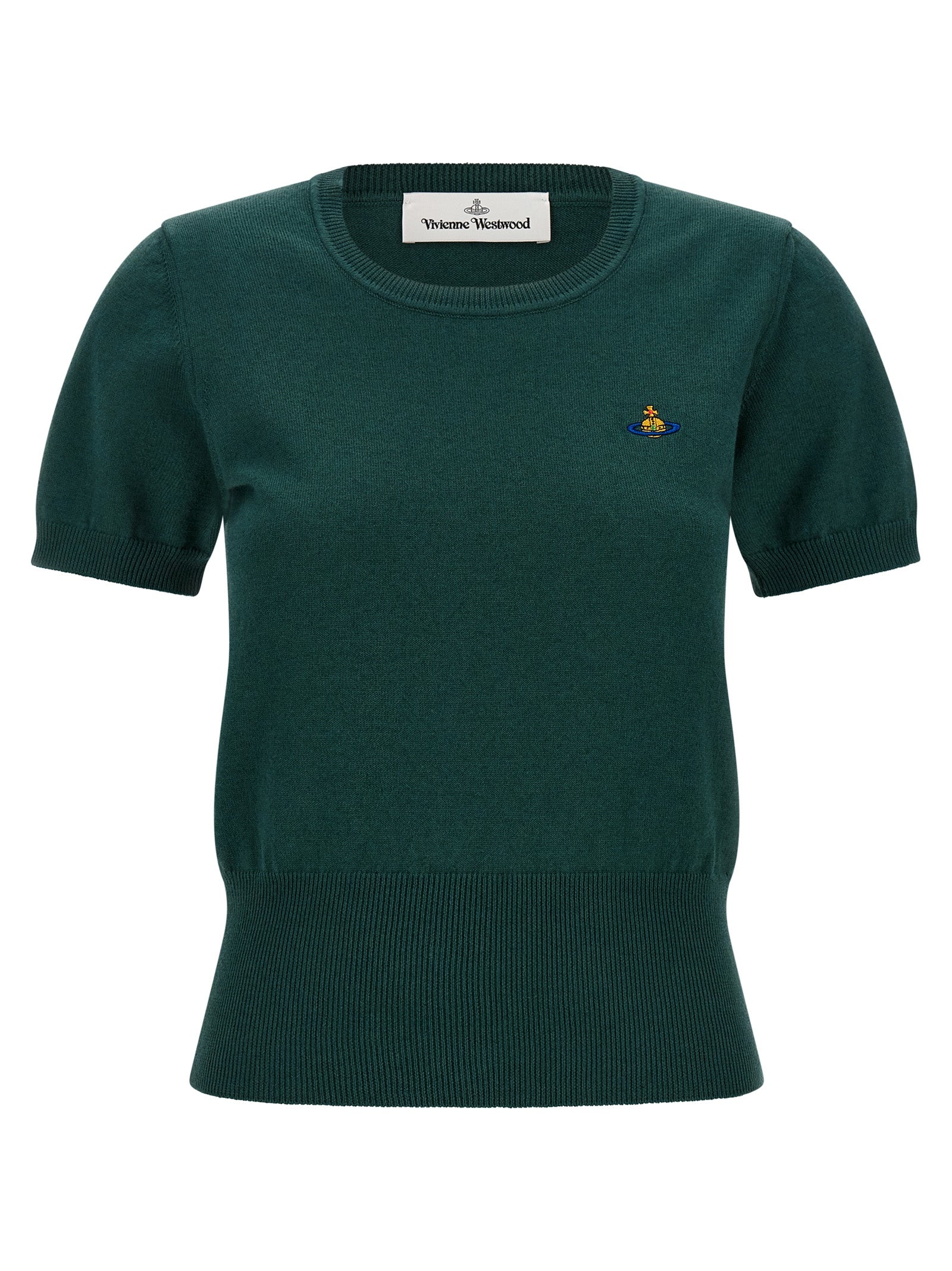 Vivienne Westwood Zweifarbige Baumwoll-Kurzarmbluse