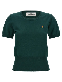 Vivienne Westwood Zweifarbige Baumwoll-Kurzarmbluse
