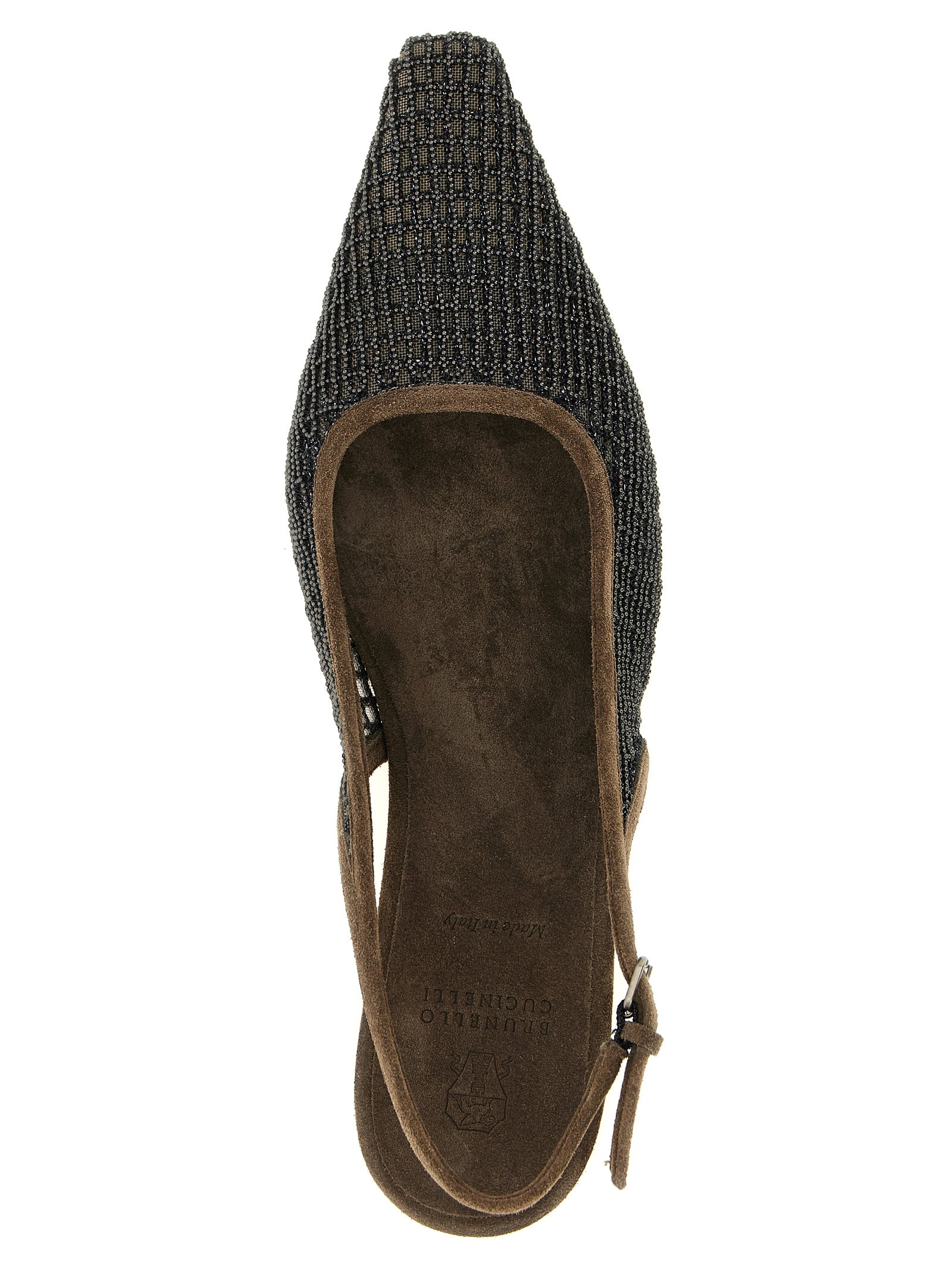 Brunello Cucinelli Ballerinas aus braunem Kalbsleder