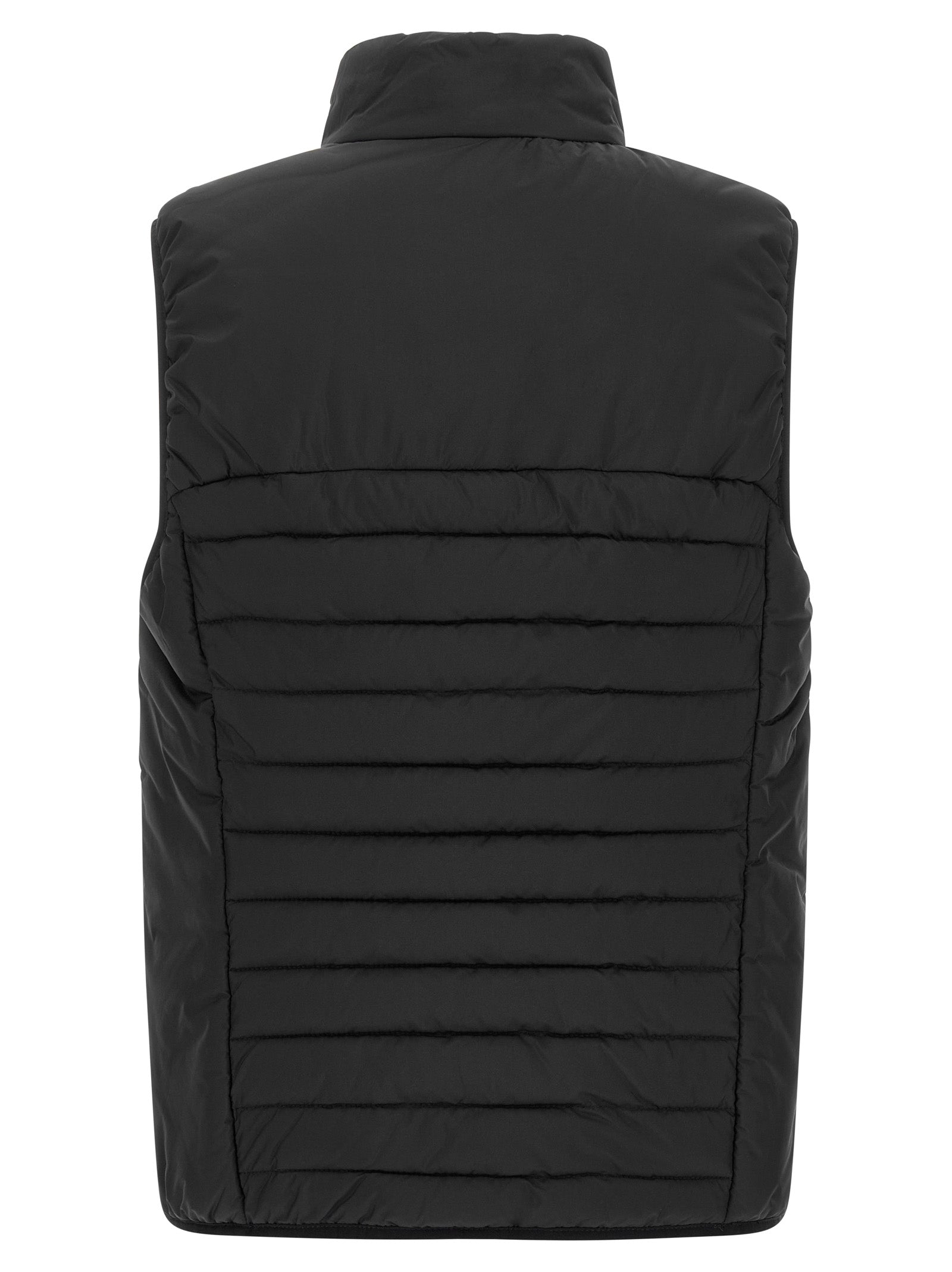 Hugo Boss Schwarze ärmellose Jacke aus Polyester