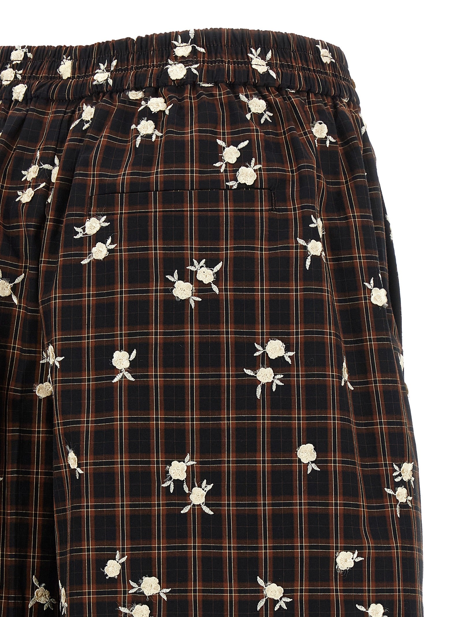 Ganni Braune Bio-Baumwoll-Bermudashorts