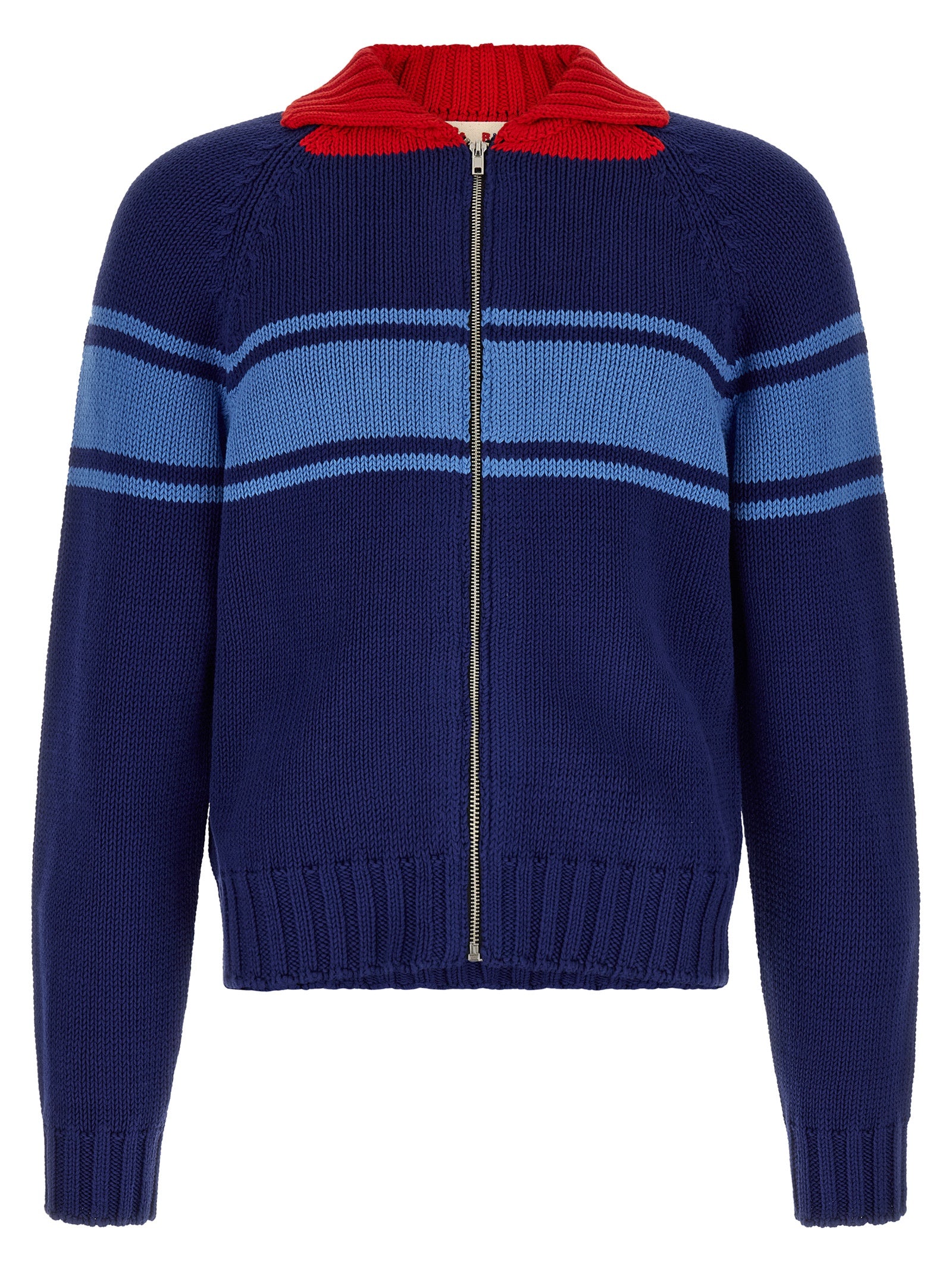 Marni Blauer Baumwollcardigan