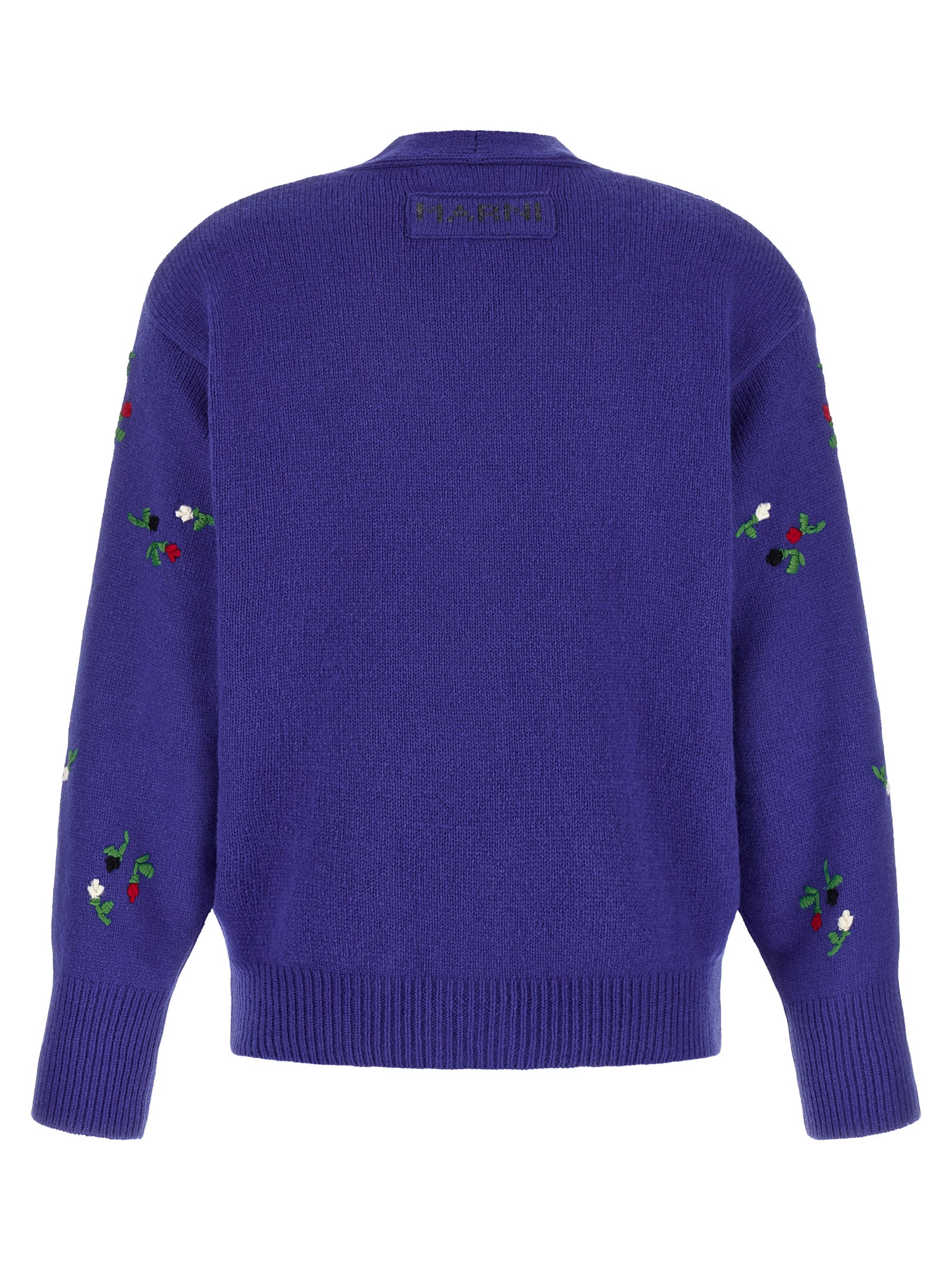 Marni Blauer Cardigan aus Schurwolle