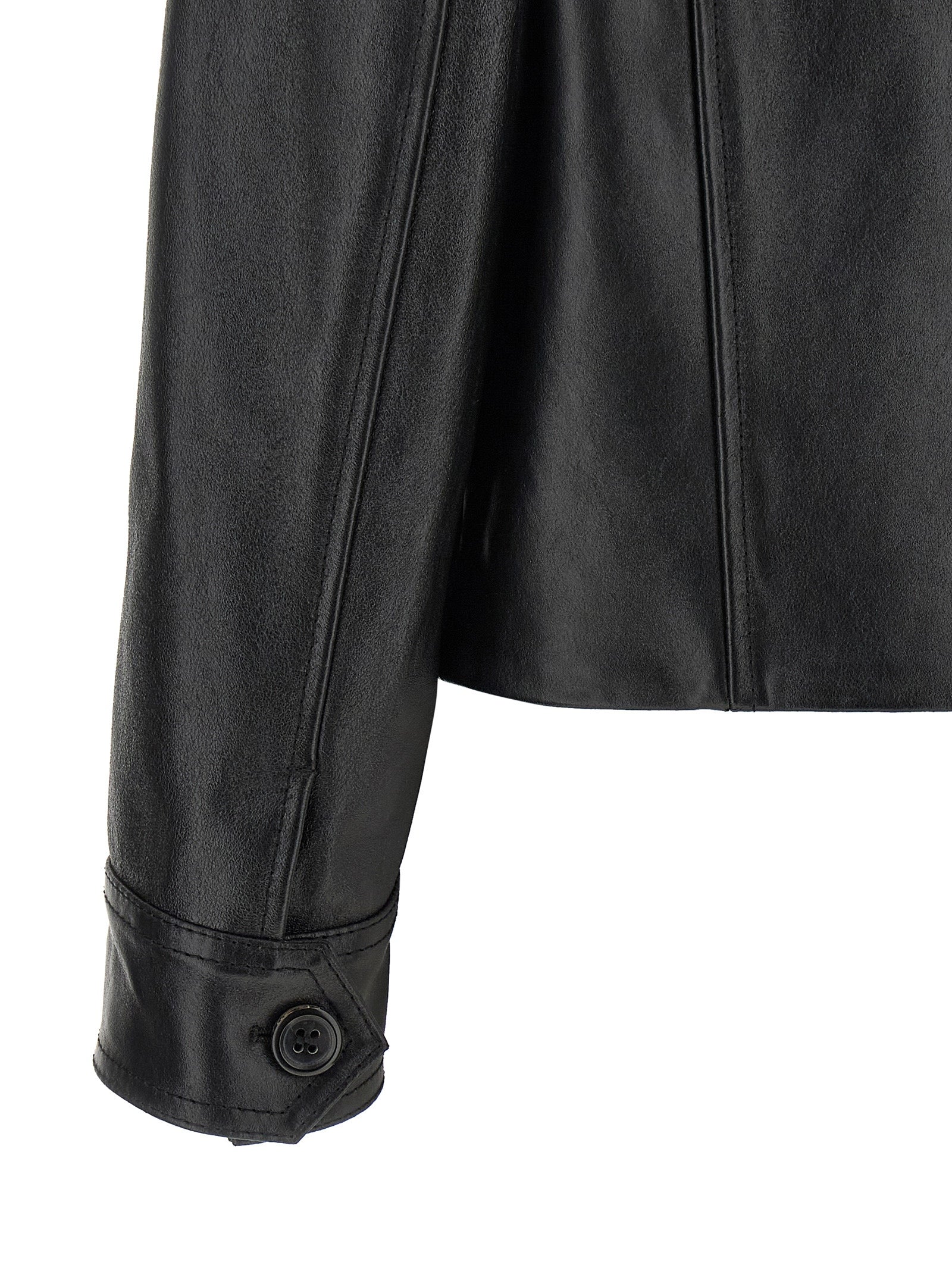 Marni Schwarze Lederjacke aus Kalbsleder