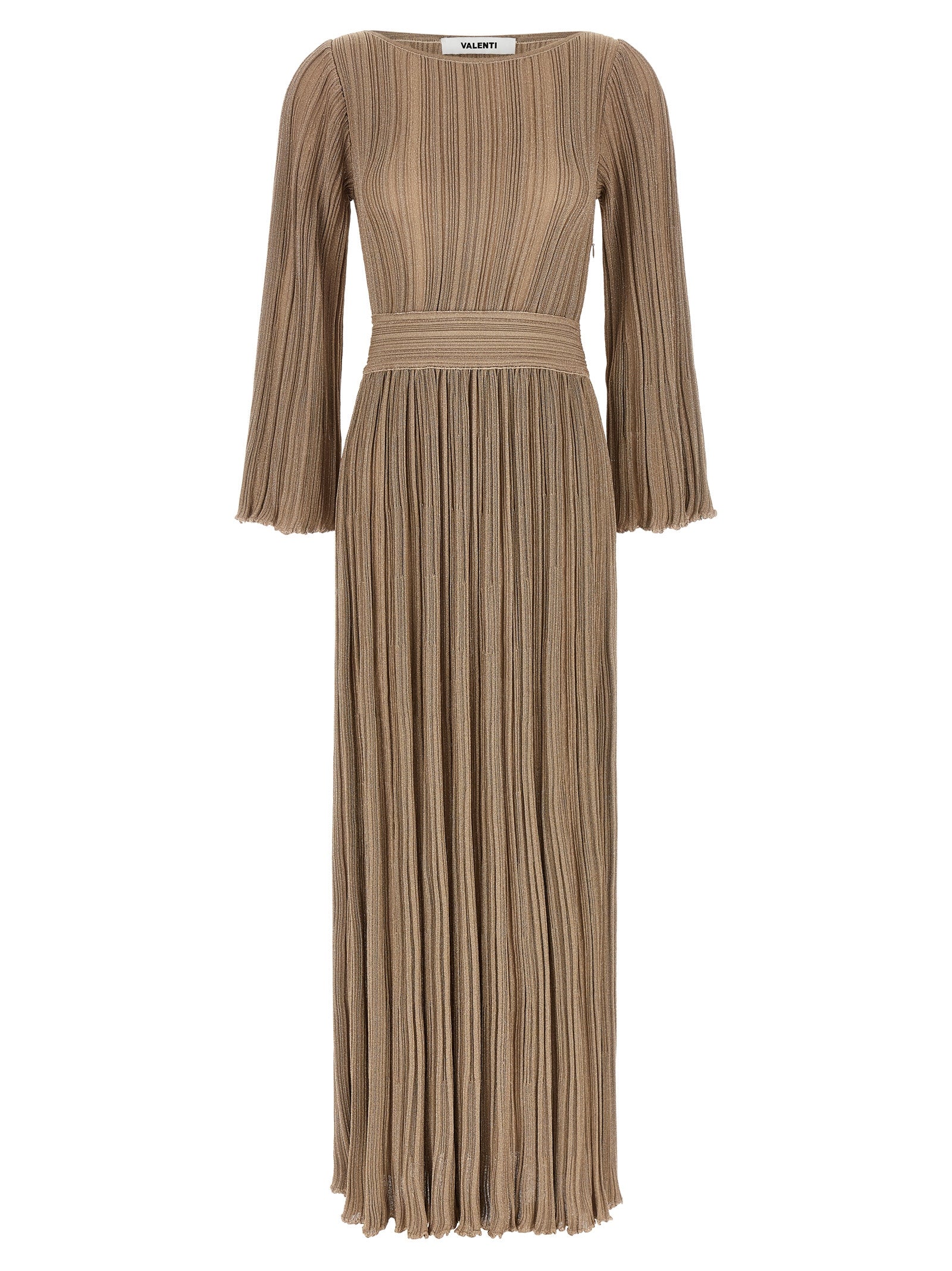 ANTONINO VALENTI Langes Kleid aus Viskose in Gold