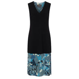 Trussardi Blaues Seidenkleid für Damen